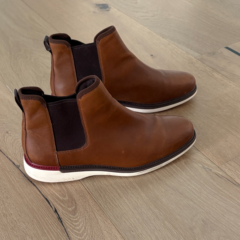 Cole Haan men’s Brown slip on leather Boots 13W